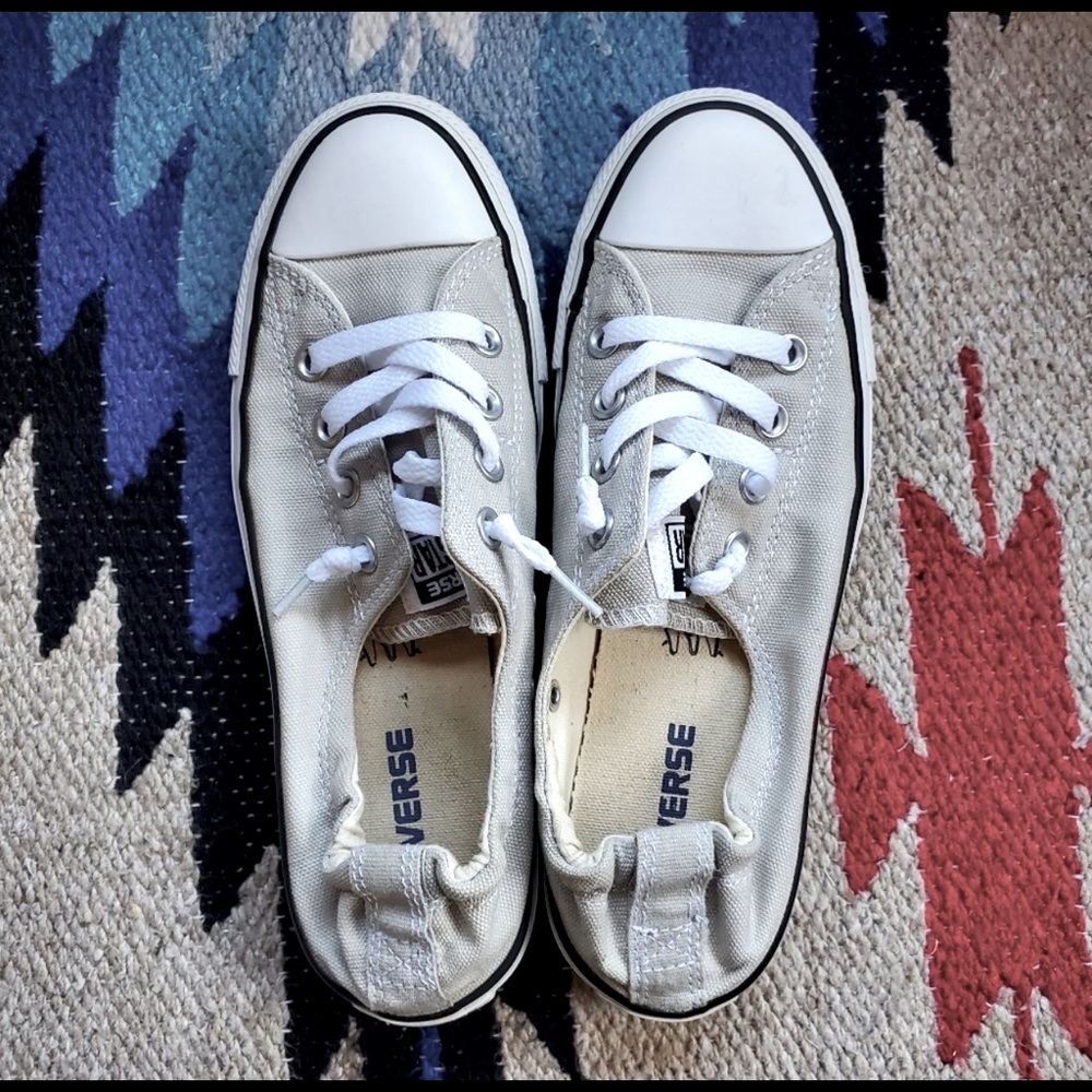 Converse grey slip-on sneakers, excellent condition